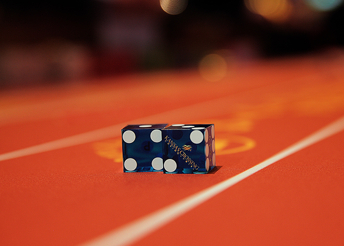 Craps Dice on Table